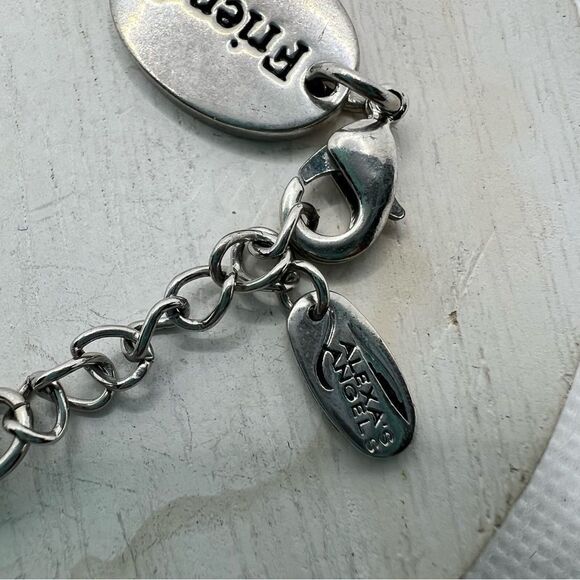 🍭4/$20 Alexa’s Angels Silver Reversible Friend Charm Bracelet - Picture 6 of 6